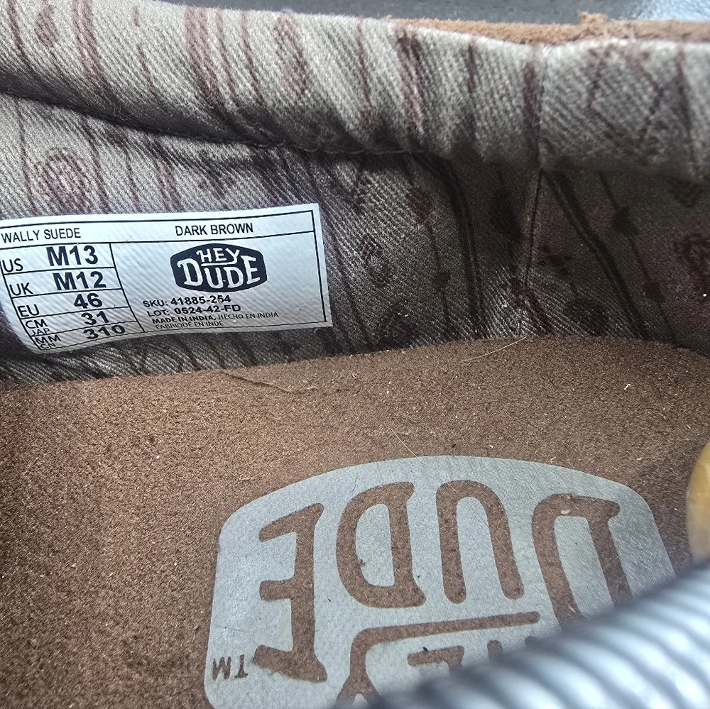 Hey Dude Brown Suede Casual Slip-On Loafers